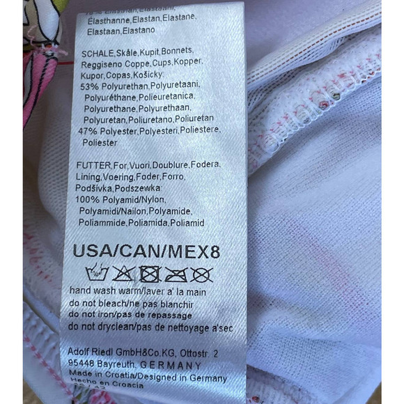 Opera One-Piece Paisley/Floral Print Halter Swimsuit - Size 8 - C-Cup - Picture 4 of 11